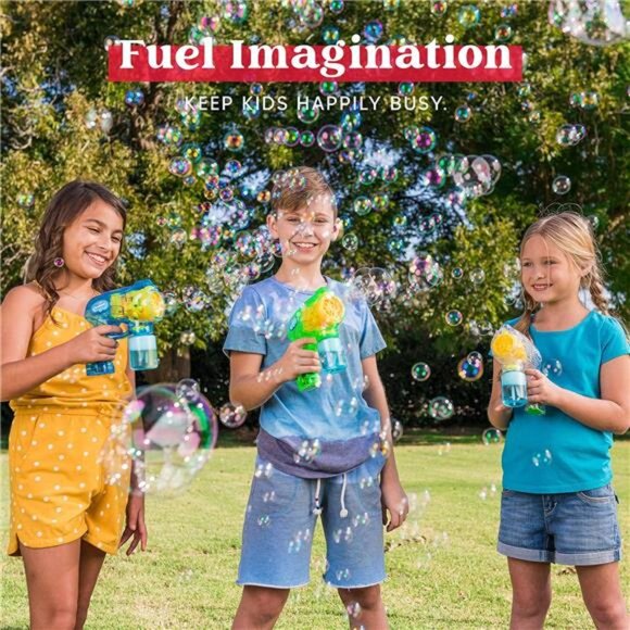 3 Packs Bubble Guns with 3 Solutions, Automatic Bubble Maker Blower - Picture 6 of 8